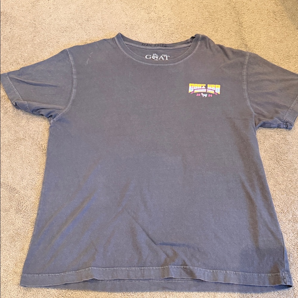 GOAT Black Graphic Chest Logo Tee medium